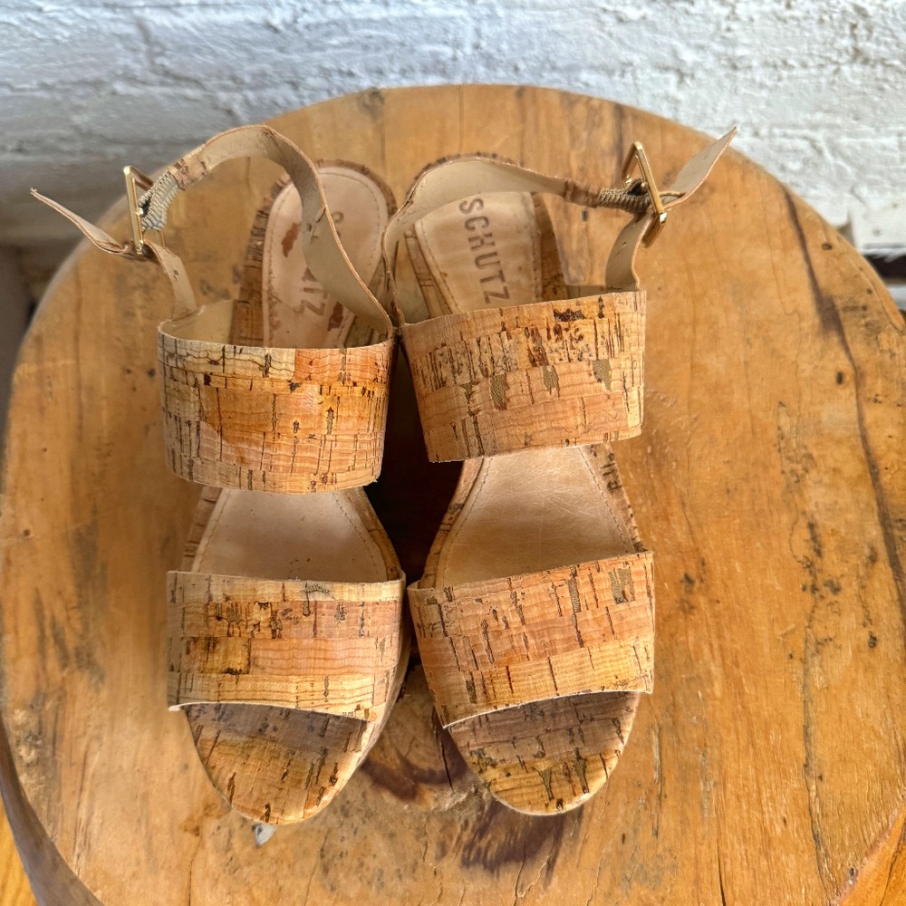 Schutz Cork Platform Sandals from Brazil